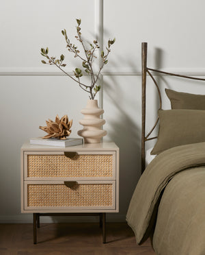 Luella Nightstand-Matte Alabaster