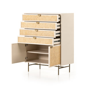 Luella Tall Dresser-Matte Alabaster