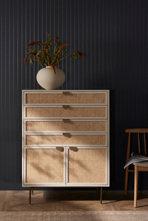Luella Tall Dresser-Matte Alabaster