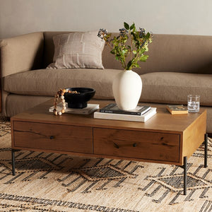 Eaton Coffee Table-Amber Oak Resin