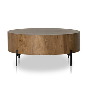 Eaton Drum Coffee Table-Amber Oak Resin