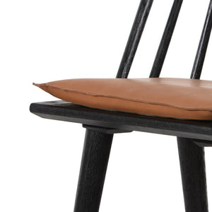 Lewis Windsor Stool Wcushn-Black-Counter