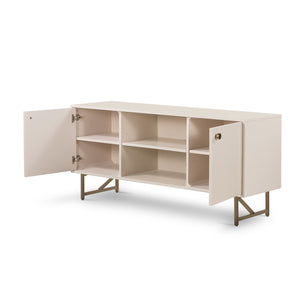 Van Media Console - Matte Alabaster