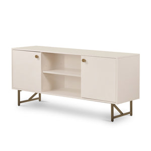 Van Media Console - Matte Alabaster