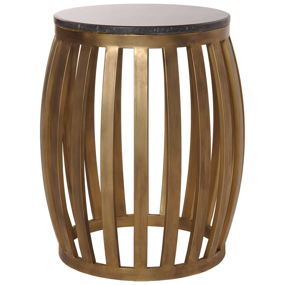 Round Granite Stool & Side Table - Gold