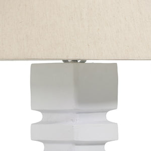 Renzo Table Lamp-Matte White Cast Alumn