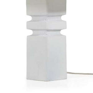 Renzo Table Lamp-Matte White Cast Alumn