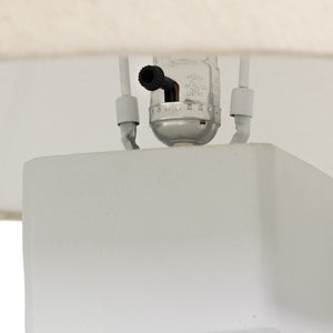 Renzo Table Lamp-Matte White Cast Alumn