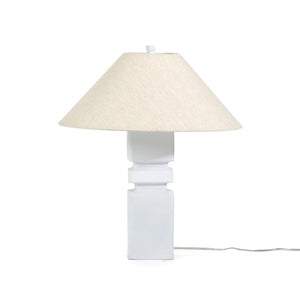 Renzo Table Lamp-Matte White Cast Alumn