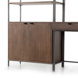 TREY MODULAR WALL-BOOKCASE-DESK-AUBURN