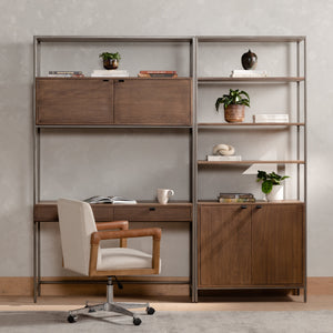 TREY MODULAR WALL-BOOKCASE-DESK-AUBURN