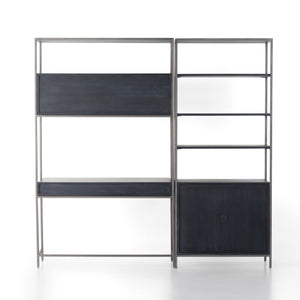 TREY MODULAR WALL-BOOKCASE-DESK-BLACK