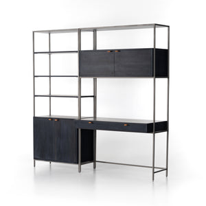 TREY MODULAR WALL-BOOKCASE-DESK-BLACK