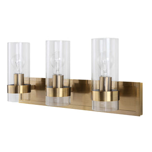 Cardiff Antique Brass 3 Light Vanity