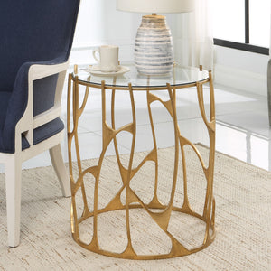 Uttermost Ritual Round Gold Side Table