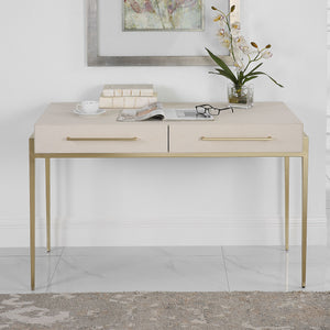 Uttermost Jewel Modern White Desk