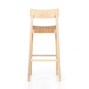 Heisler Stool-Nude Leather Blend-Bar