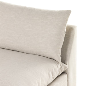 Grant Armless Sofa-94"-Ashby Oatmeal