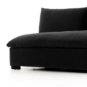 Grant Armless Sofa-94"-Henry Charcoal