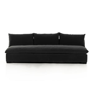 Grant Armless Sofa-94"-Henry Charcoal