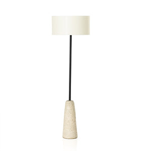 Wren Floor Lamp-Reactive White Glaze