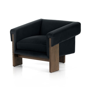 Cairo Chair-Modern Velvet Smoke