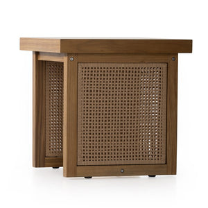 Merit Outdoor End Table-Natural Teak-Fsc