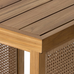 Merit Outdoor End Table-Natural Teak-Fsc