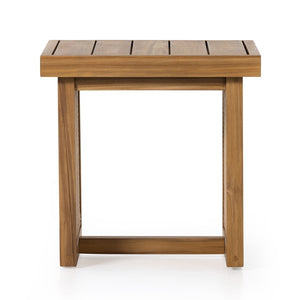 Merit Outdoor End Table-Natural Teak-Fsc