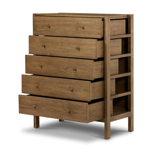 Meadow 5 Drawer Dresser-Tawny Oak