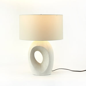 Komi Table Lamp-Textured Matte White