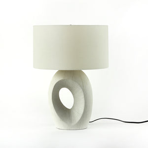 Komi Table Lamp-Textured Matte White