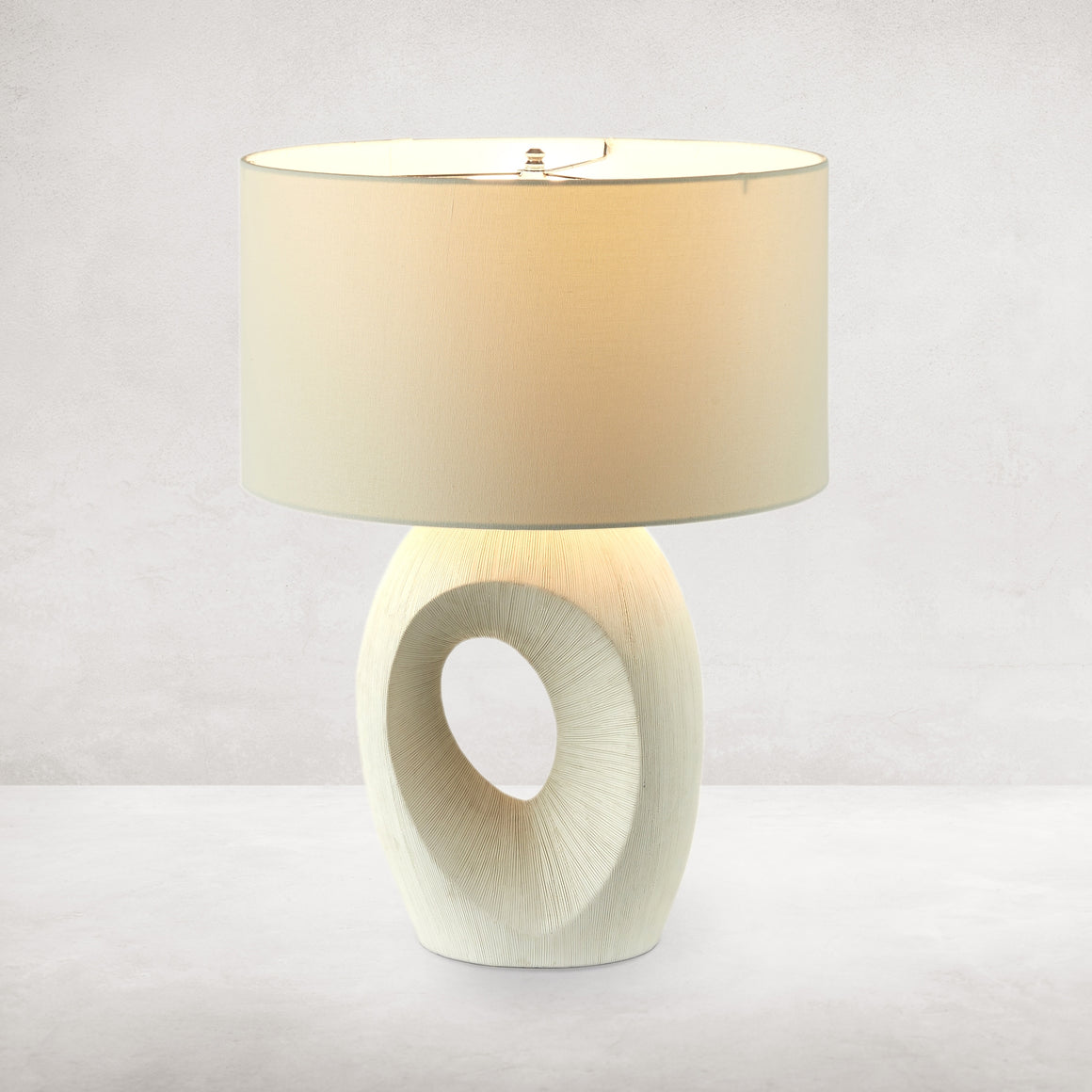 Komi Table Lamp-Textured Matte White