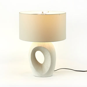 Komi Table Lamp-Textured Matte White