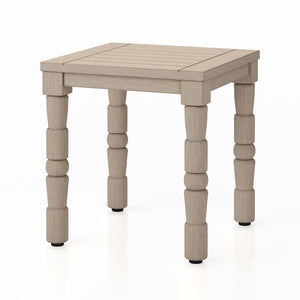 Waller Outdoor End Table-Washed Brown