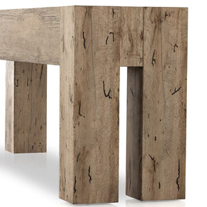Abaso Console Table-Rustic Wormwood Oak