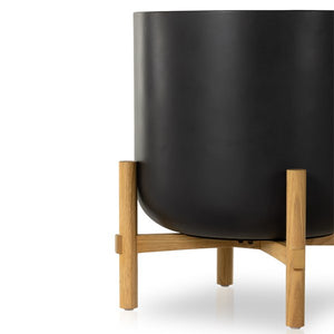 Hank Planter-Black Concrete