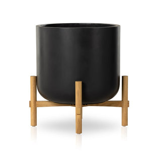 Hank Planter-Black Concrete