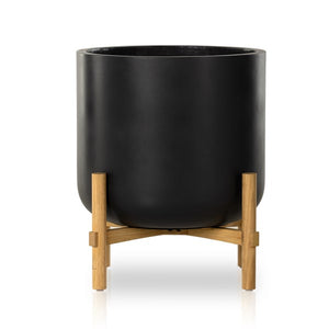 Hank Planter-Black Concrete