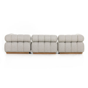Roma Outdoor 3pc Sectional-Ash
