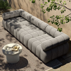 Roma Outdoor 3pc Sectional-Ash
