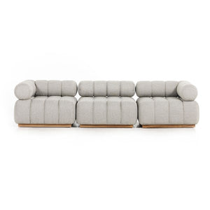 Roma Outdoor 3pc Sectional-Ash