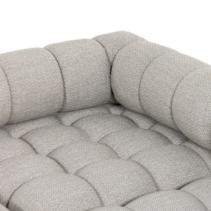 Roma Outdoor 3pc Sectional W/Ottoman-Ash