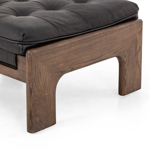 Halston Ottoman-Heirloom Black