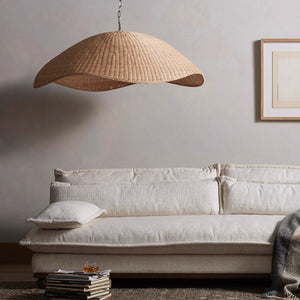 Overscale Woven Rattan Pendant-Natural