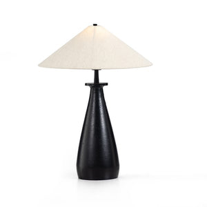 Innes Tapered Shade Table Lamp-Mtte Blk