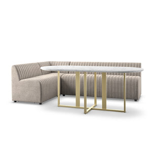 Augustine Dining Banq L Shp 100"-Ntrl