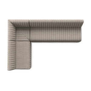 Augustine Dining Banq L Shp 100"-Ntrl