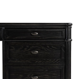 Toulouse Executive Desk-Distressed Black