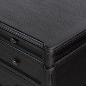 Toulouse Executive Desk-Distressed Black
